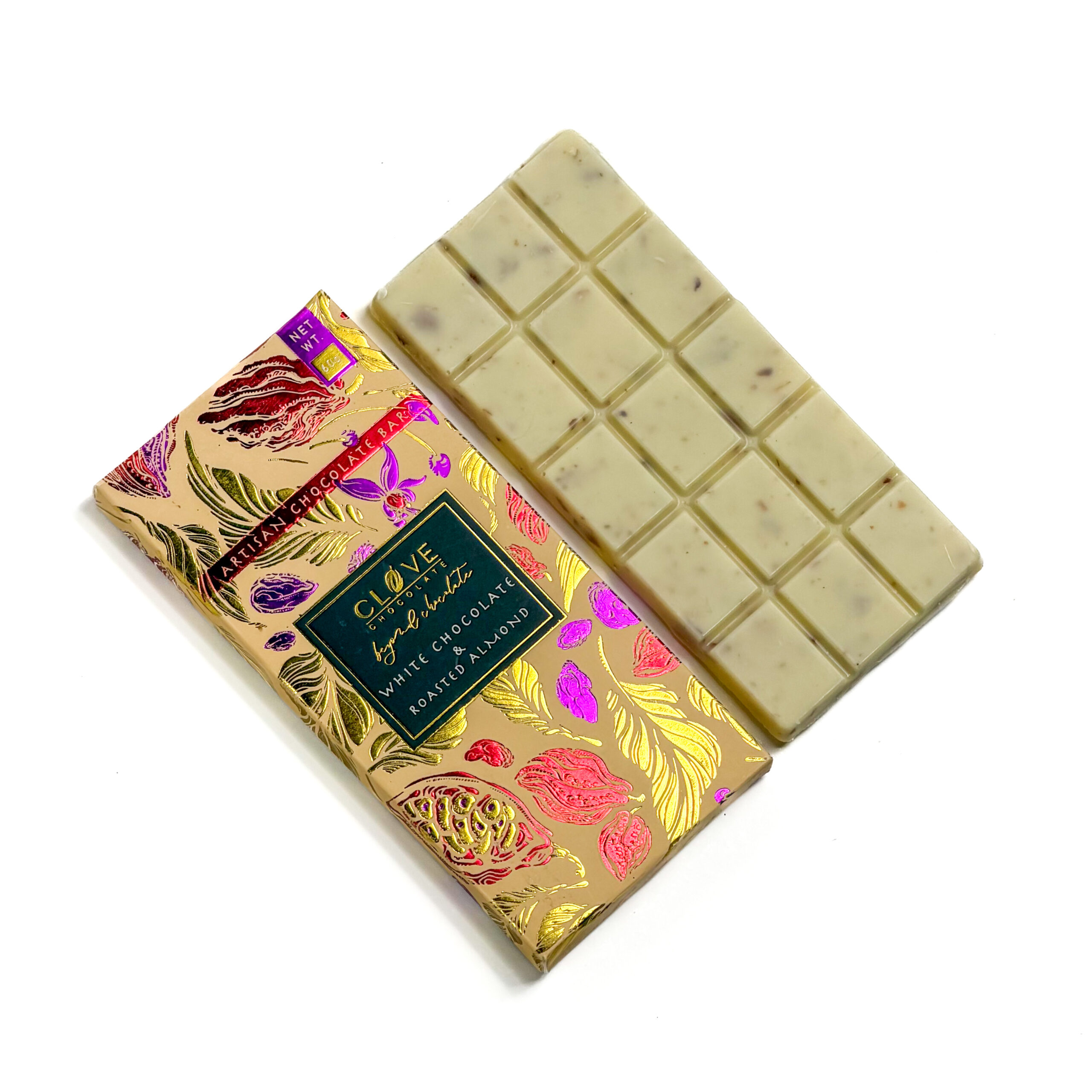 White Chocolate Bar with Roasted Almonds – 60g