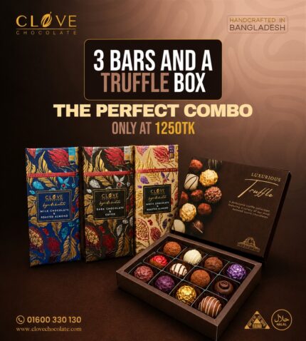 Clove Chocolate 3 Bar and 1 Truffle Box Combo